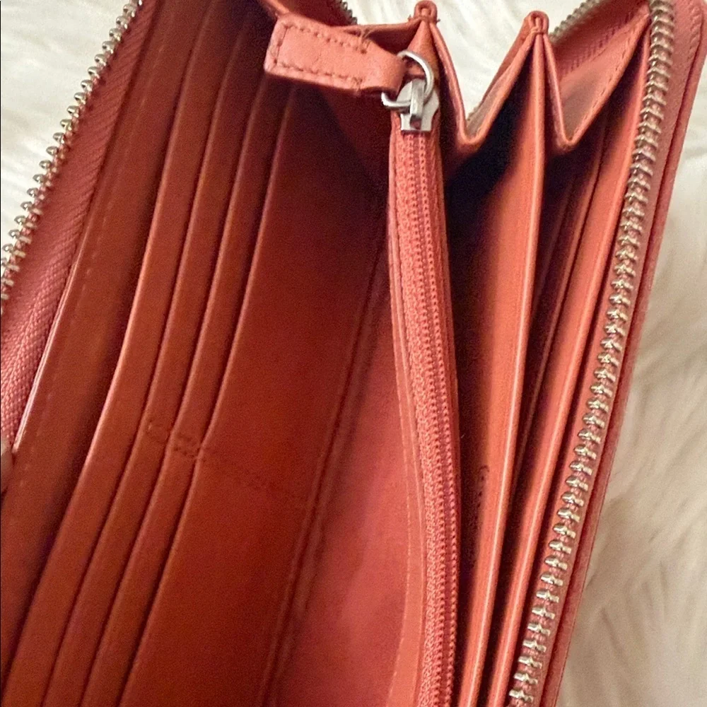 Coach Orange Leather Wallet